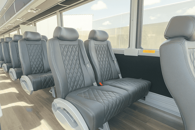 interior of West Haven Charter Bus charter bus