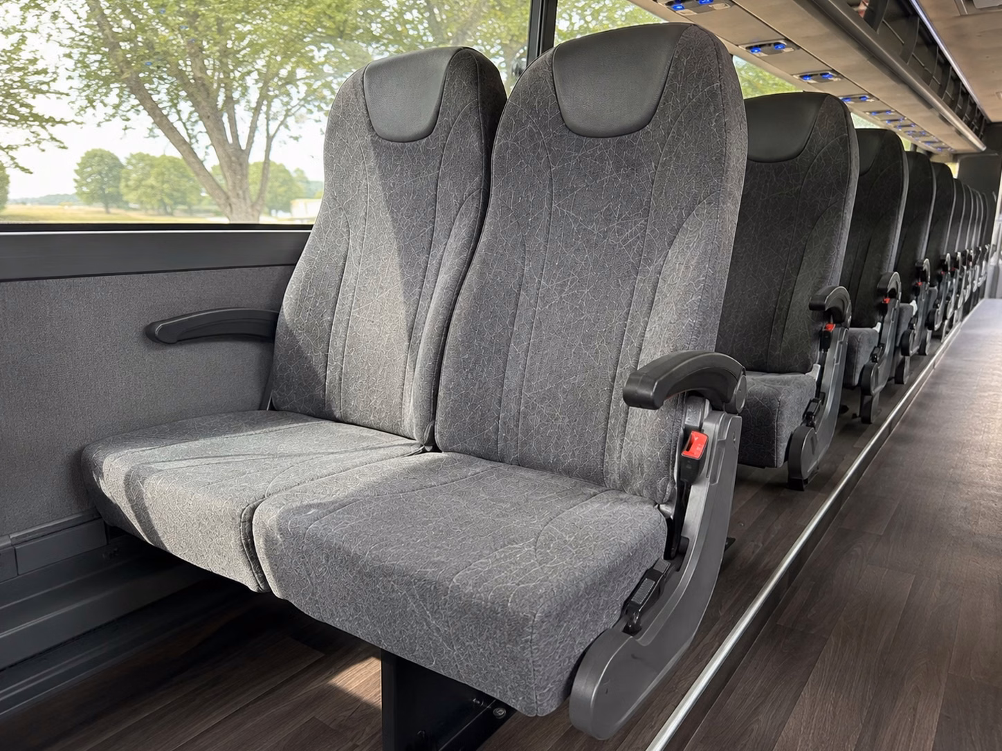 56 passenger charter bus interior